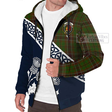 Tartan Vibes Clothing Murphy Tartan Sherpa Hoodie Featuring Thistle and Scotland Map