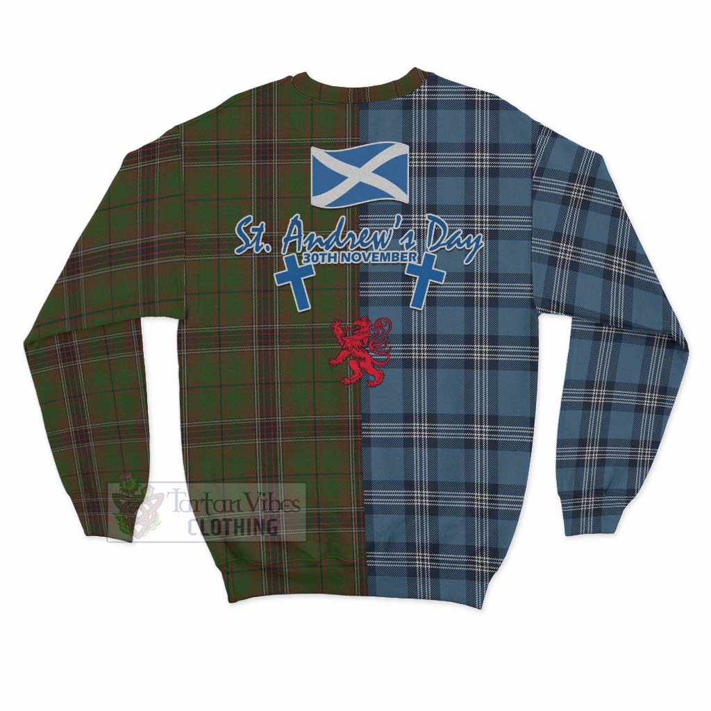 Murphy Tartan Sweatshirt Happy St. Andrew's Day Half Tartan Style - Tartan Vibes Clothing