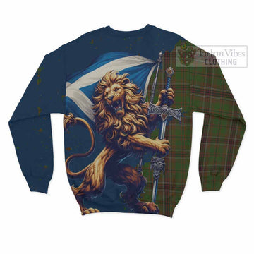 Murphy Tartan Family Crest Sweatshirt with Scottish Majestic Lion - Tartan Vibes Clothing