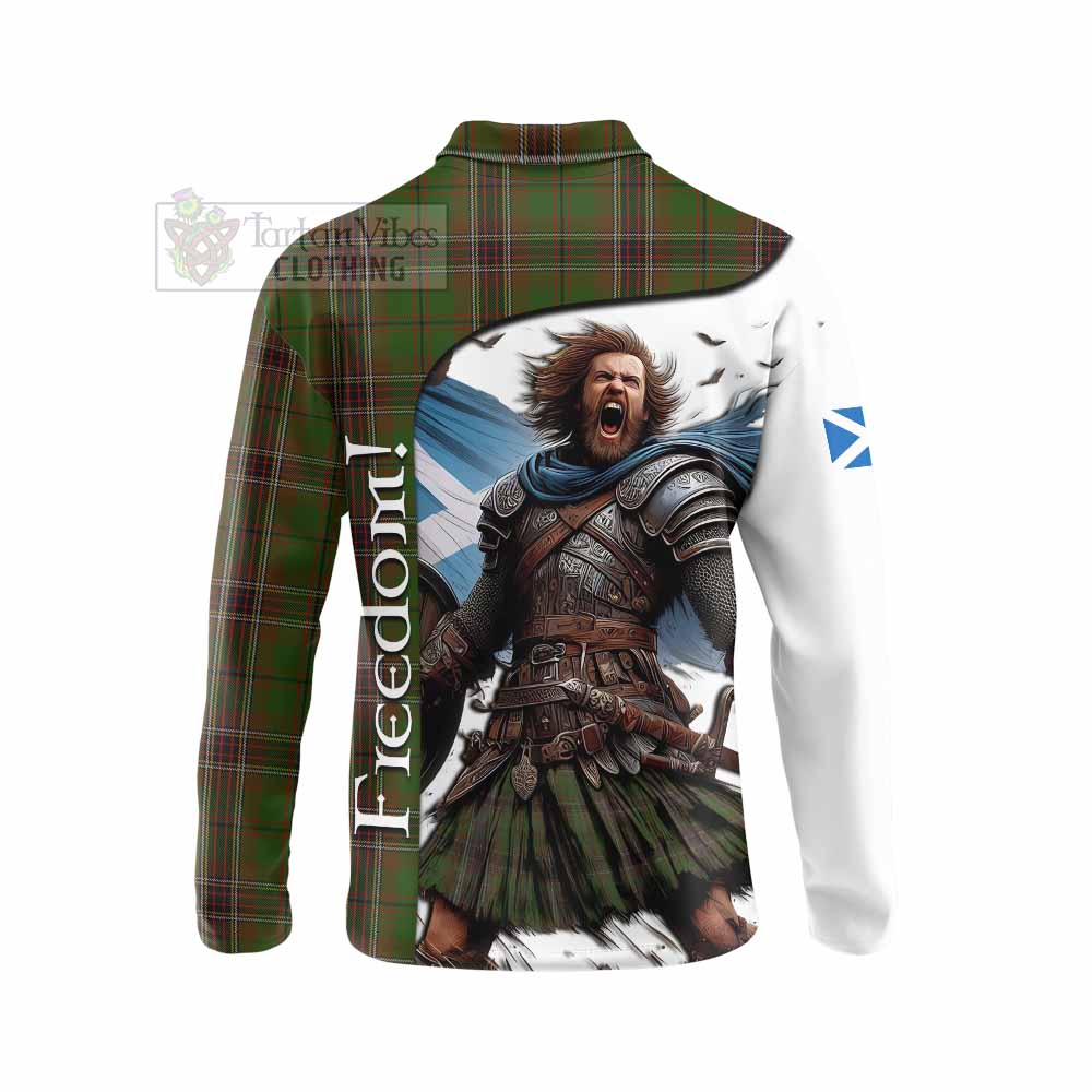 Tartan Vibes Clothing Murphy Crest Tartan Long Sleeve Polo Shirt Inspired by the Freedom of Scottish Warrior