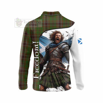 Tartan Vibes Clothing Murphy Crest Tartan Long Sleeve Polo Shirt Inspired by the Freedom of Scottish Warrior
