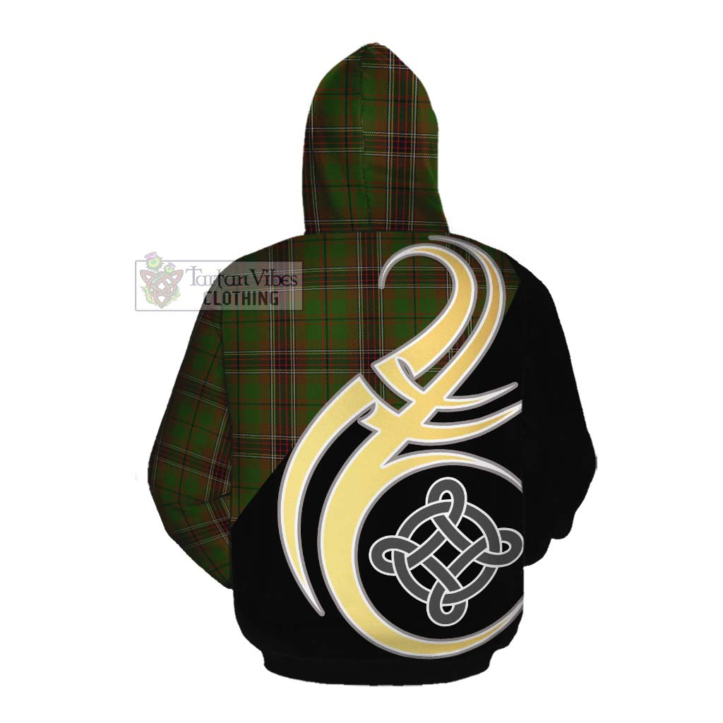 Murphy Tartan Cotton Hoodie with Family Crest and Celtic Symbol Style Pullover Hoodie - Tartan Vibes Clothing