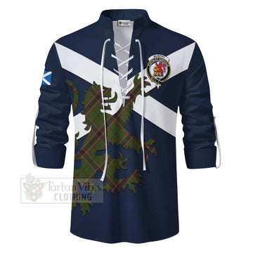 Murphy Tartan Lion Rampant Ghillie Kilt Shirt Proudly Display Your Heritage with Alba Gu Brath and Clan Name - Tartan Vibes Clothing