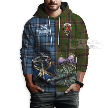 Murphy Tartan Hoodie Happy St. Andrew's Day Half Tartan Style - Tartan Vibes Clothing