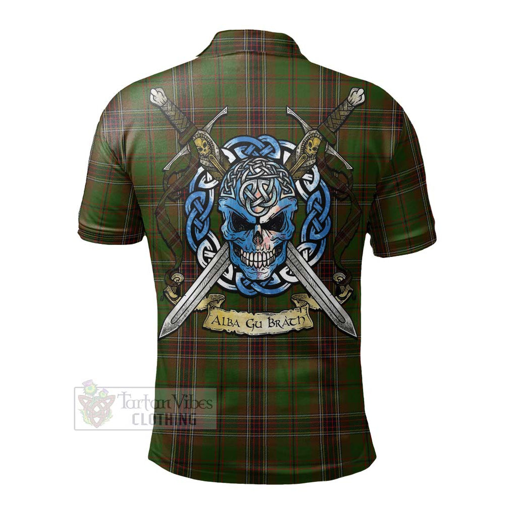 Murphy Tartan Polo Shirt with Family Crest Celtic Skull Style - Tartan Vibes Clothing