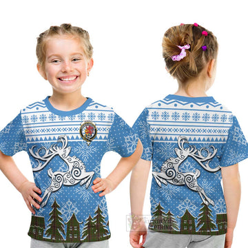 Murphy Clan Christmas Kid T-Shirt Celtic Reindeer Style - Tartan Vibes Clothing