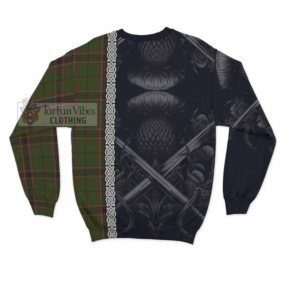 Murphy Tartan Sweatshirt with Family Crest Cross Sword Thistle Celtic Vibes - Tartan Vibes Clothing