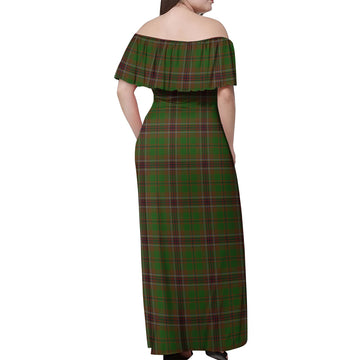 Murphy Tartan Off Shoulder Long Dress - Tartan Vibes Clothing