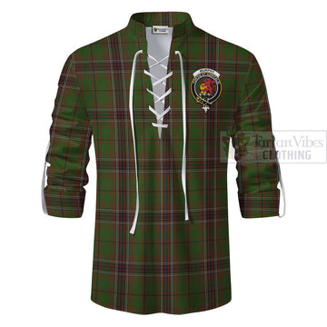 Murphy Tartan Ghillie Kilt Shirt with Family Crest Celtic Skull Style - Tartan Vibes Clothing