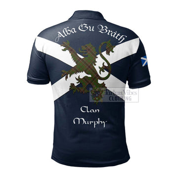 Murphy Tartan Lion Rampant Polo Shirt Proudly Display Your Heritage with Alba Gu Brath and Clan Name - Tartan Vibes Clothing