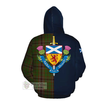 Murphy Tartan Cotton Hoodie Alba with Scottish Lion Royal Arm Half Style Pullover Hoodie - Tartan Vibes Clothing
