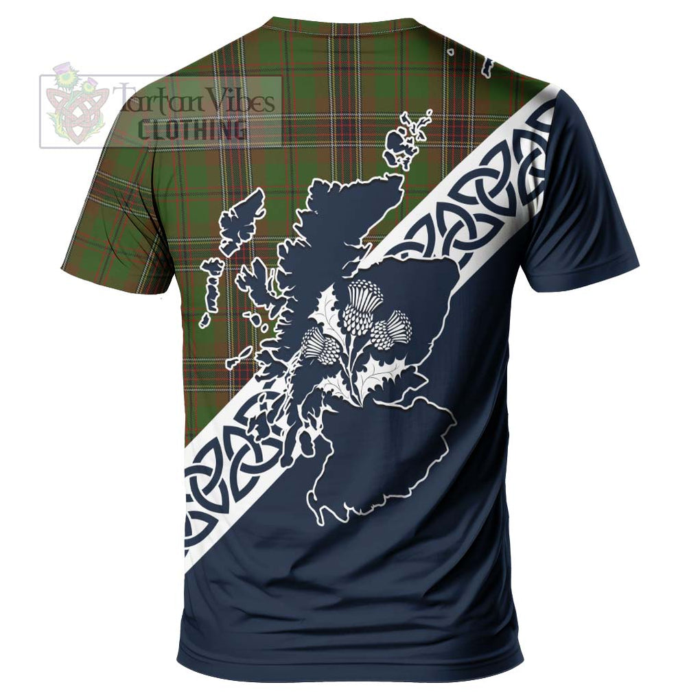 Murphy Tartan T-Shirt Featuring Thistle and Scotland Map - Tartanvibesclothing Store