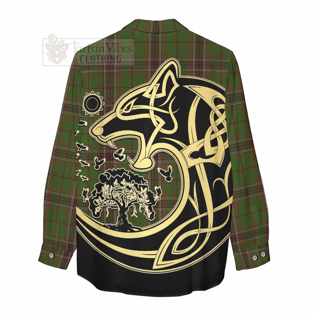 Murphy Tartan Women's Casual Shirt with Family Crest Celtic Wolf Style - Tartan Vibes Clothing