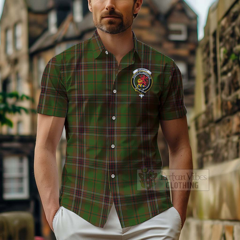 Murphy Tartan Hawaiian Shirt with Family Crest Celtic Skull Style - Tartan Vibes Clothing