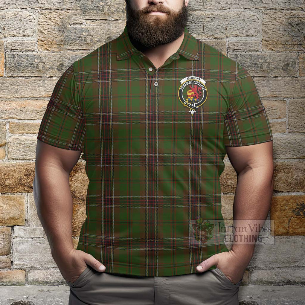 Murphy Tartan Polo Shirt with Family Crest Celtic Skull Style - Tartan Vibes Clothing