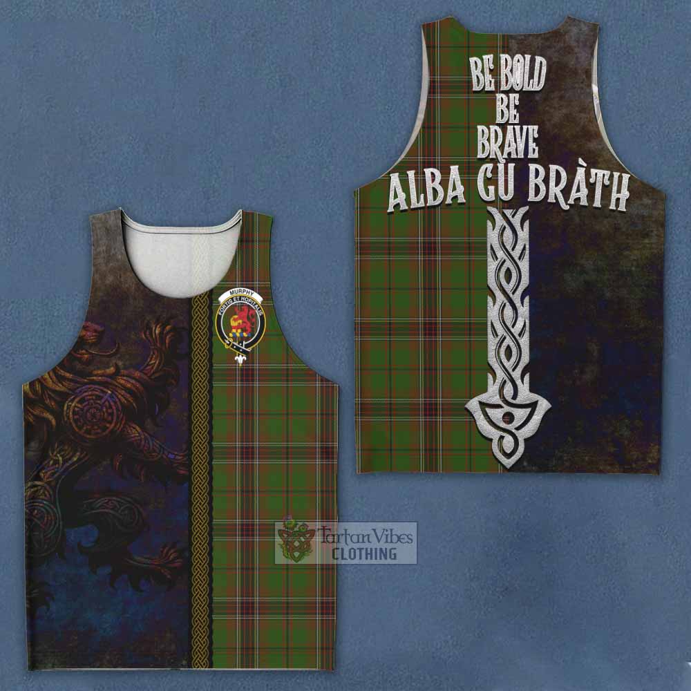Murphy Tartan Family Crest Men's Tank Top Alba Gu Brath Be Brave Lion Ancient Style - Tartan Vibes Clothing