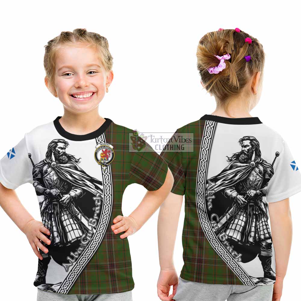 Murphy Tartan Clan Crest Kid T-Shirt with Highlander Warrior Celtic Style - Tartan Vibes Clothing