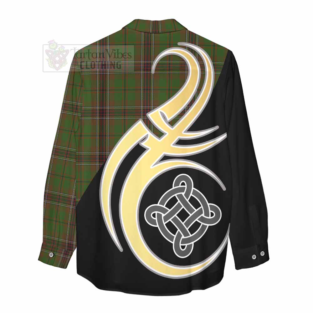 Murphy Tartan Women's Casual Shirt with Family Crest and Celtic Symbol Style - Tartan Vibes Clothing