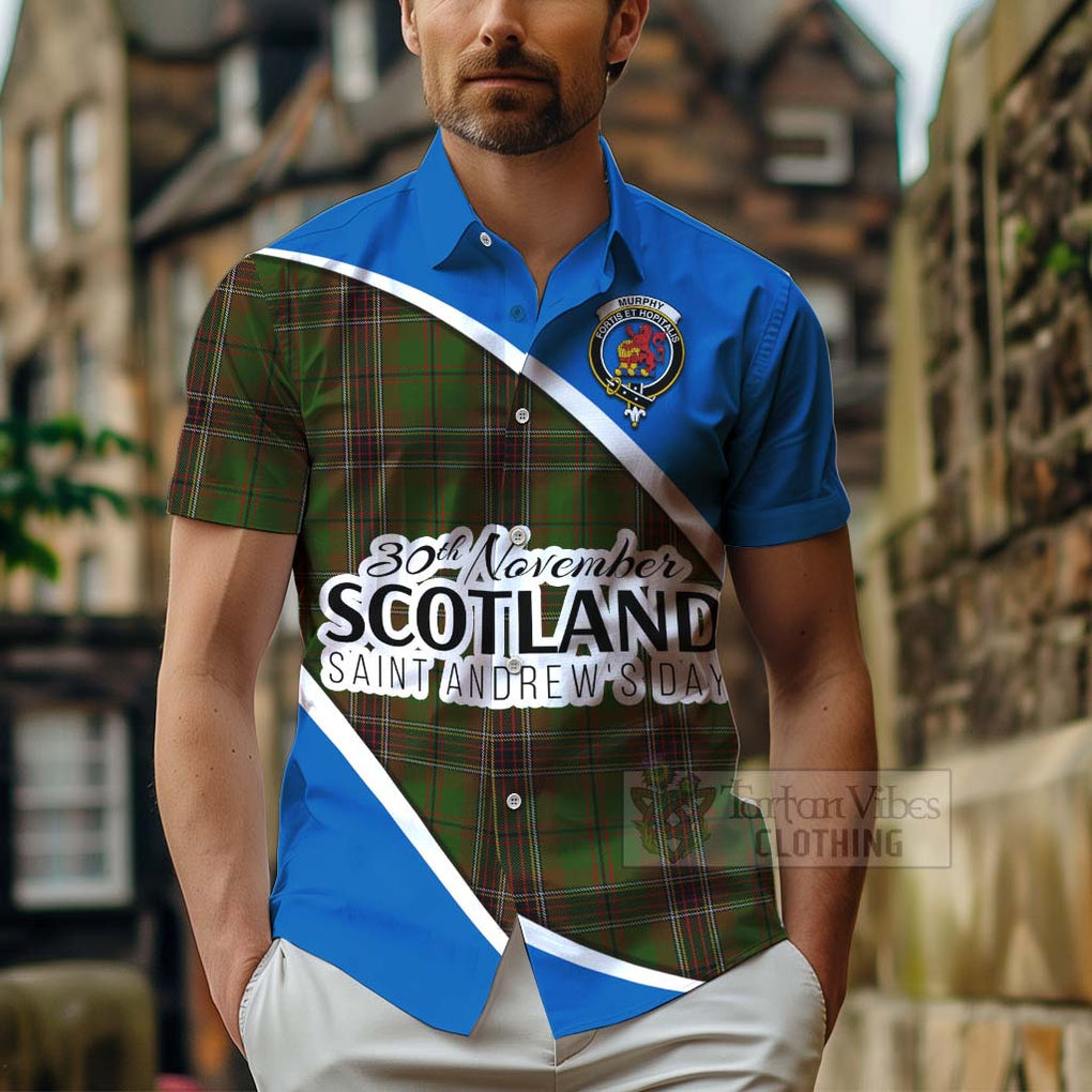 Murphy Family Crest Tartan Hawaiian Shirt Celebrate Saint Andrew's Day in Style - Tartan Vibes Clothing