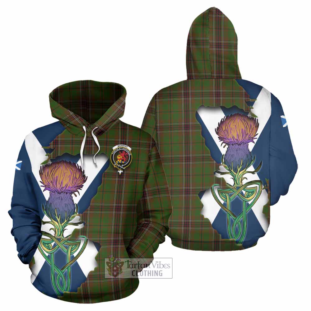 Murphy Tartan Family Crest Hoodie Scottish Thistle Celtic Inspired - Tartan Vibes Clothing