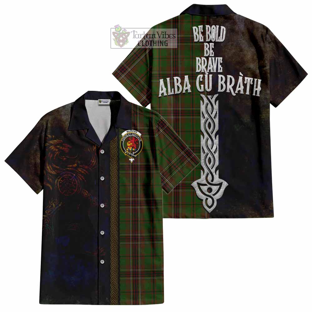 Murphy Tartan Family Crest Hawaiian Shirt Alba Gu Brath Be Brave Lion Ancient Style - Tartan Vibes Clothing