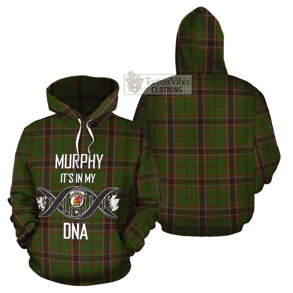 Murphy Tartan Cotton Hoodie with Family Crest DNA In Me Style Zip Hoodie - Tartan Vibes Clothing