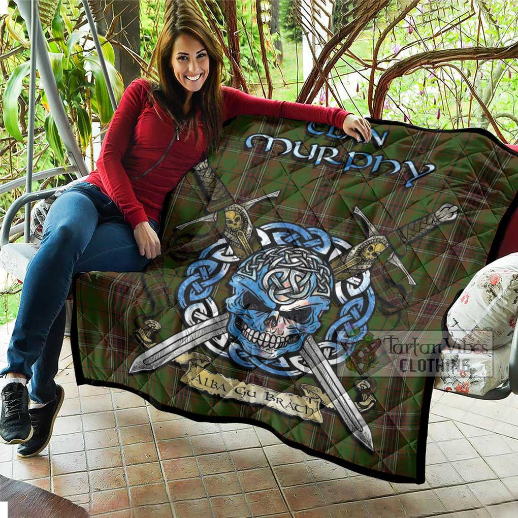 Murphy Tartan Quilt with Celtic Skull Alba Gu Brath Style - Tartan Vibes Clothing