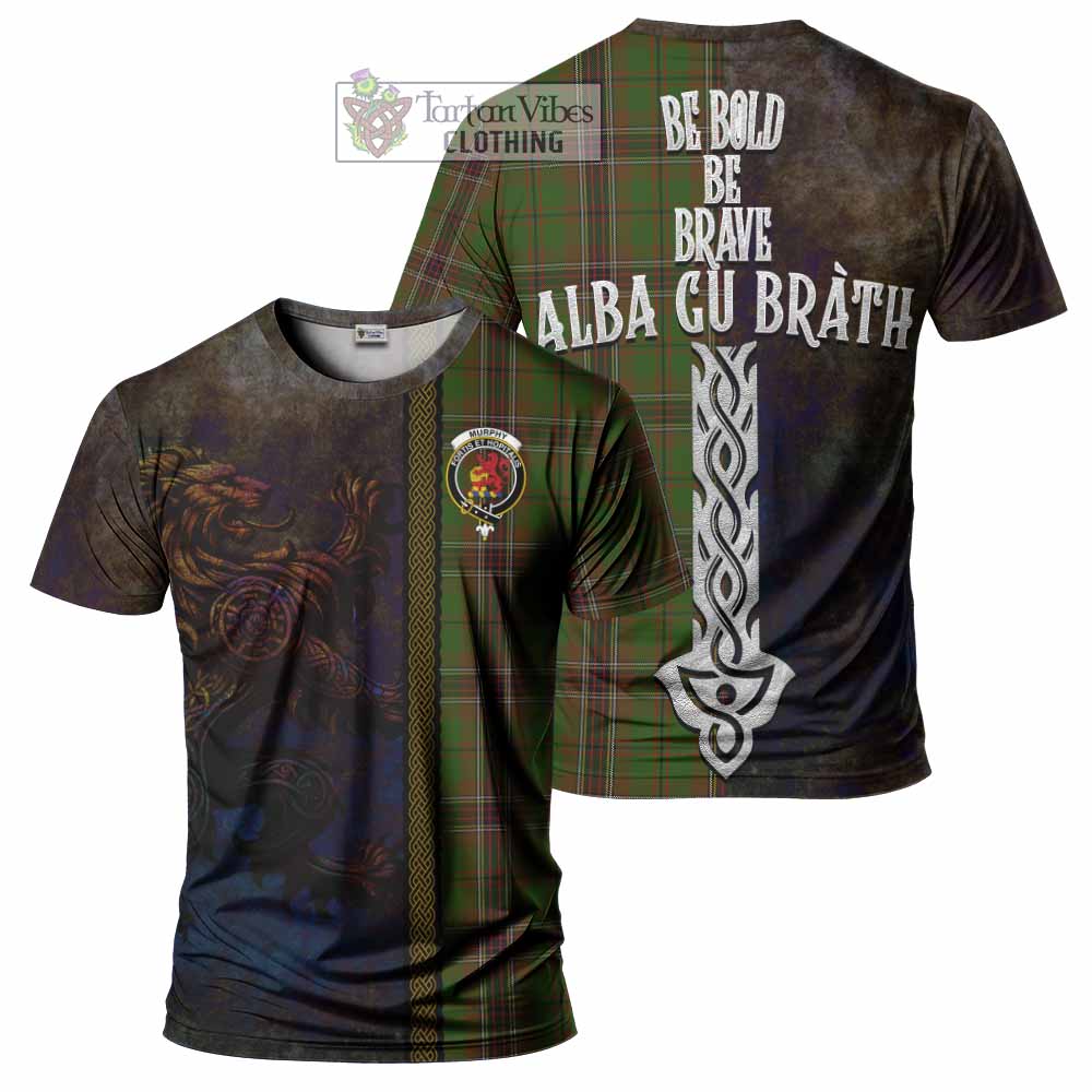 Murphy Tartan Family Crest T-Shirt Alba Gu Brath Be Brave Lion Ancient Style - Tartan Vibes Clothing