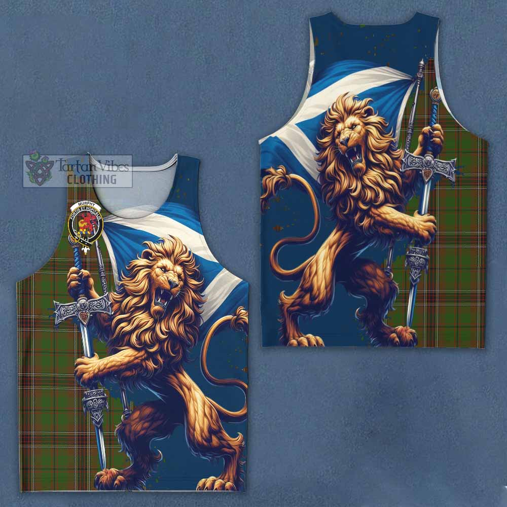 Murphy Tartan Family Crest Men's Tank Top with Scottish Majestic Lion - Tartan Vibes Clothing