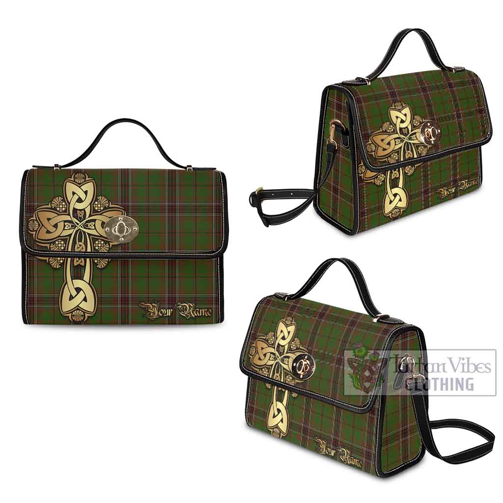 Tartan Vibes Clothing Murphy Tartan Waterproof Canvas Bag Golden Thistle Celtic Cross Style