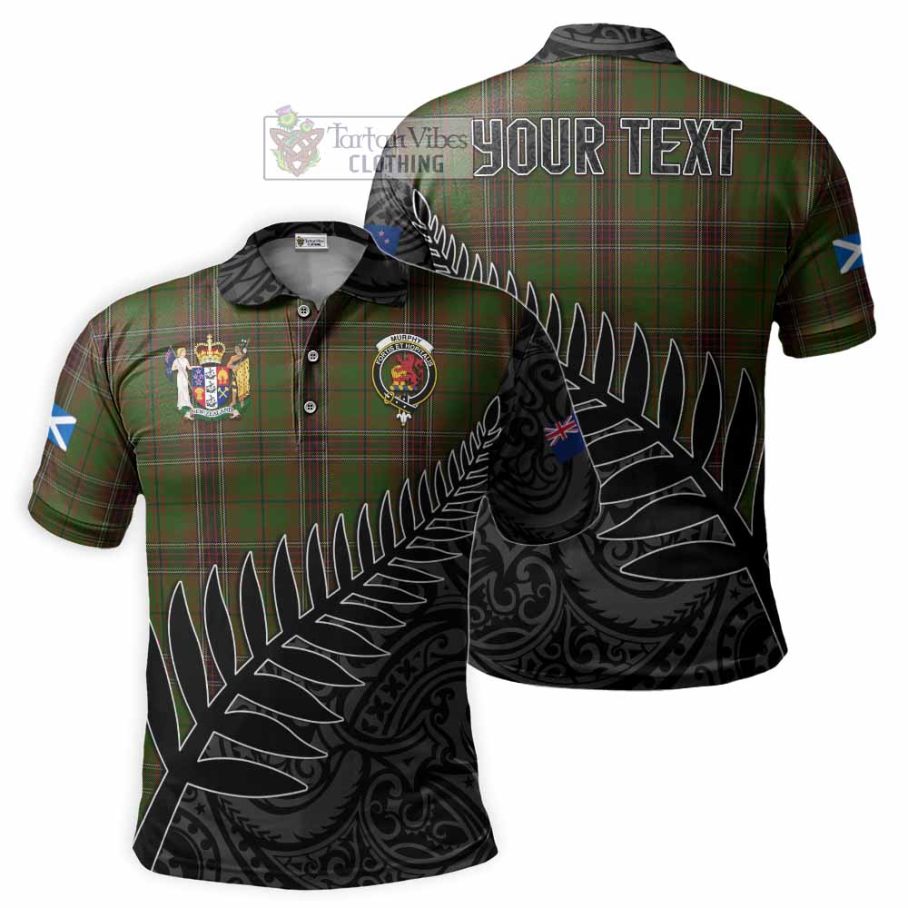Murphy Crest Tartan Polo Shirt with New Zealand Silver Fern Half Style - Tartan Vibes Clothing