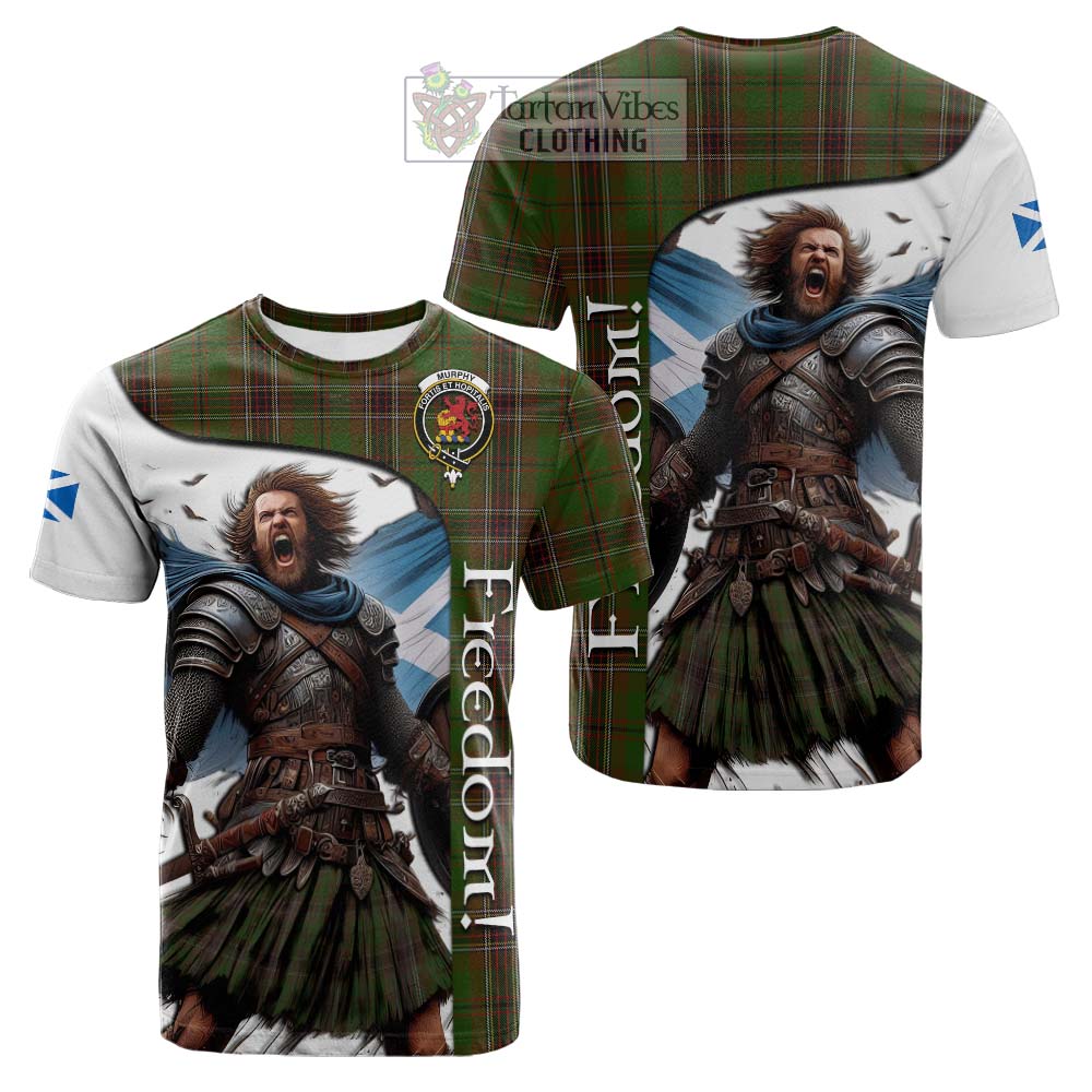 Tartan Vibes Clothing Murphy Crest Tartan Cotton T-shirt Inspired by the Freedom of Scottish Warrior
