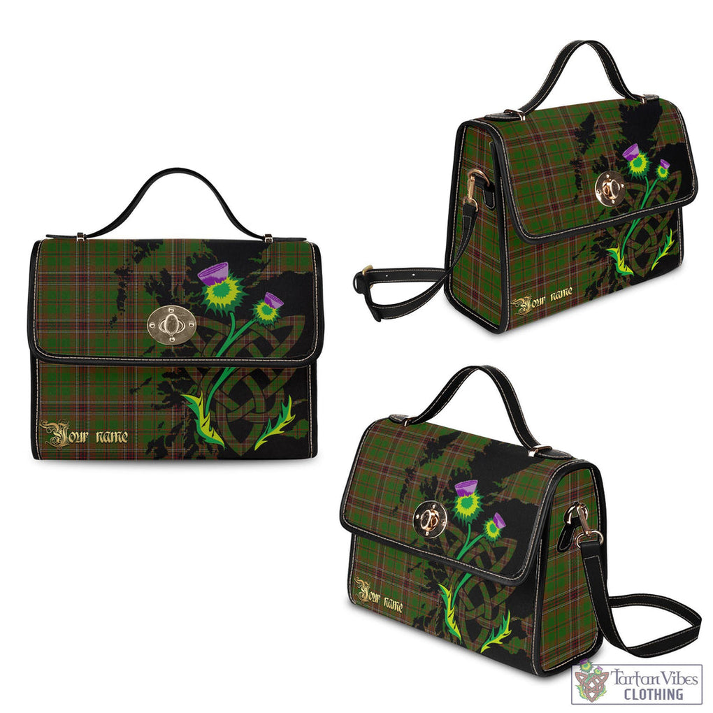 Tartan Vibes Clothing Murphy Tartan Waterproof Canvas Bag with Scotland Map and Thistle Celtic Accents