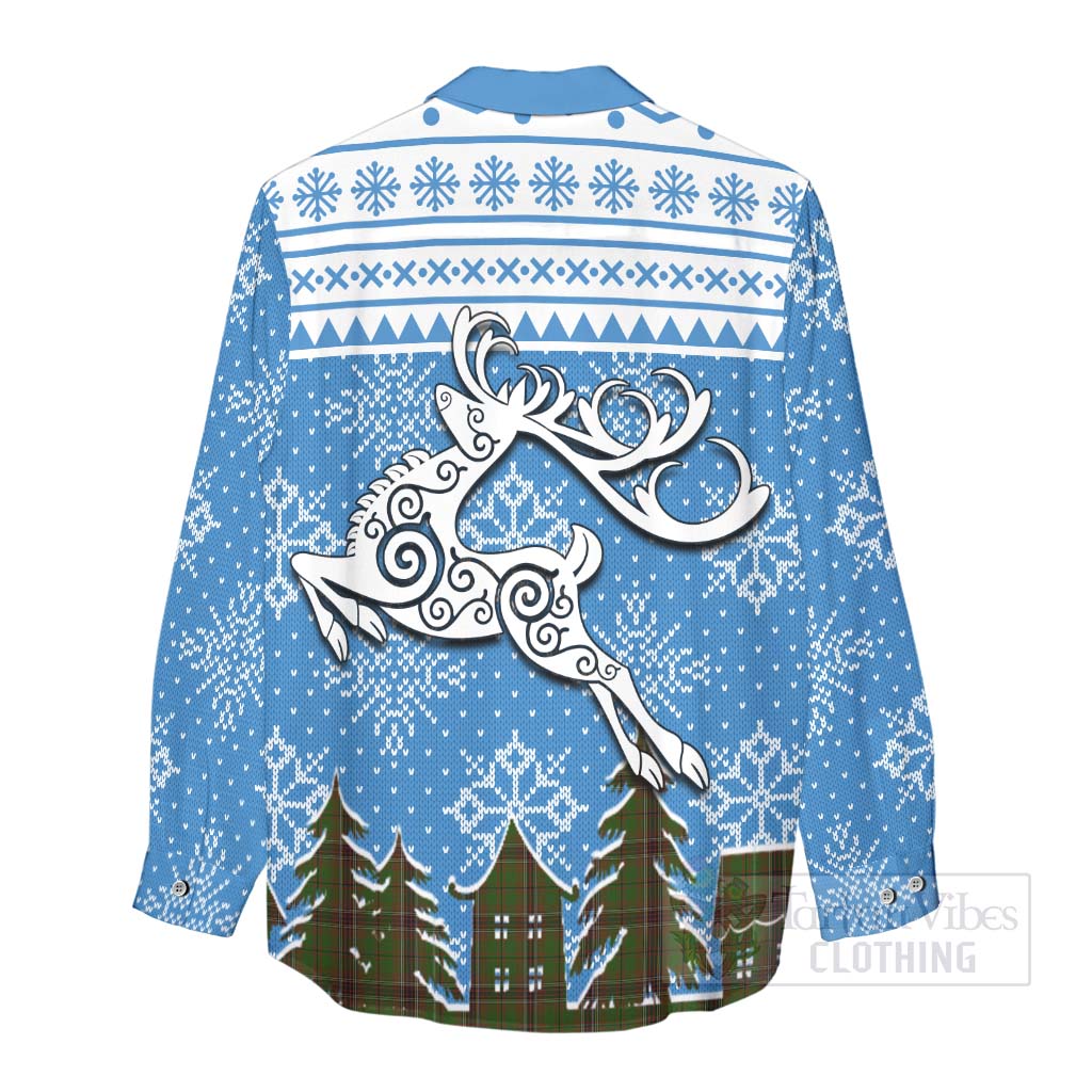Murphy Clan Christmas Women's Casual Shirt Celtic Reindeer Style - Tartan Vibes Clothing