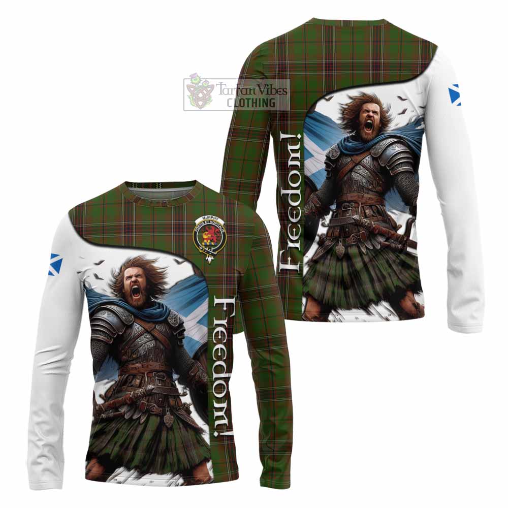 Tartan Vibes Clothing Murphy Crest Tartan Long Sleeve T-Shirt Inspired by the Freedom of Scottish Warrior