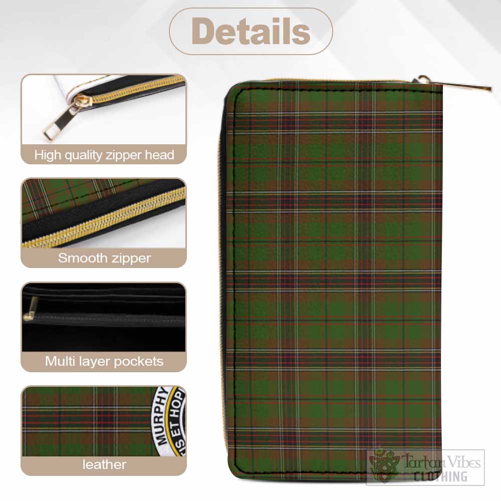 Murphy Tartan Women's Leather Wallet with Family Crest - Tartan Vibes Clothing