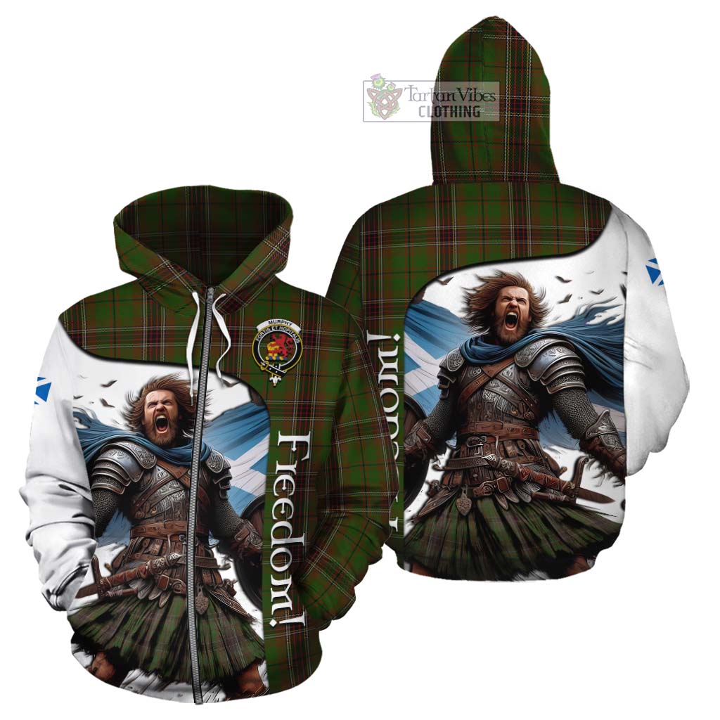 Tartan Vibes Clothing Murphy Crest Tartan Cotton Hoodie Inspired by the Freedom of Scottish Warrior