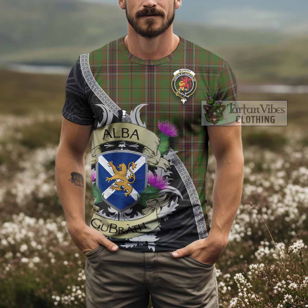 Murphy Tartan Family Crest T-Shirt Lion Rampant Royal Thistle Shield Celtic Inspired - Tartan Vibes Clothing