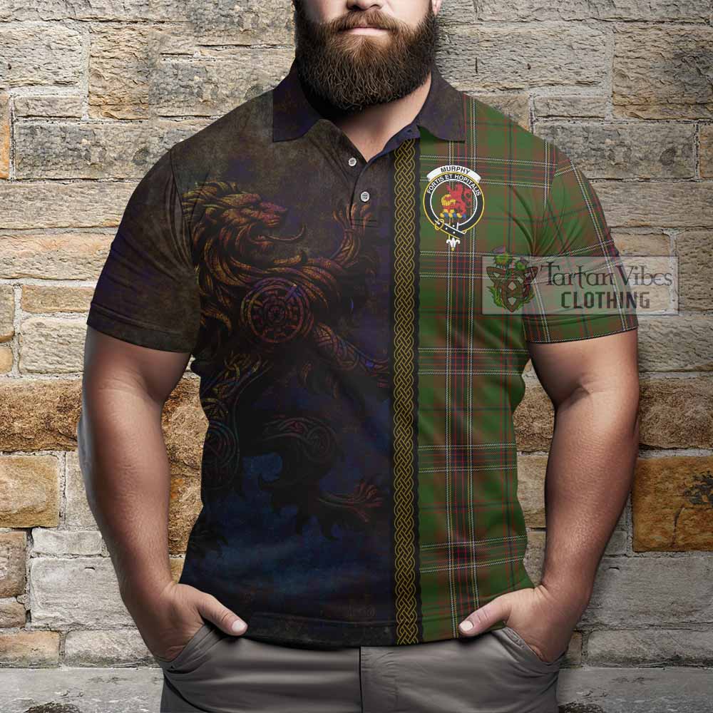 Murphy Tartan Family Crest Polo Shirt Alba Gu Brath Be Brave Lion Ancient Style - Tartan Vibes Clothing