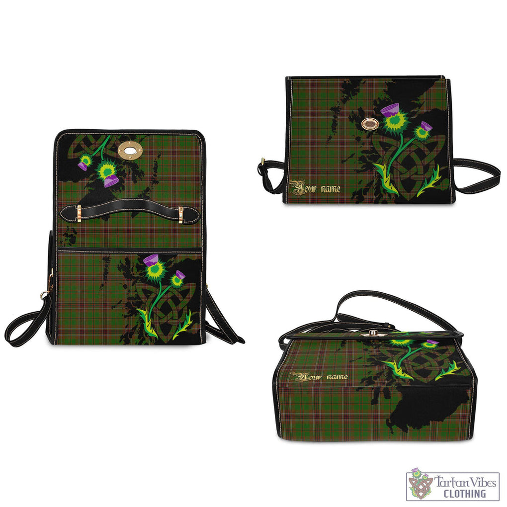 Tartan Vibes Clothing Murphy Tartan Waterproof Canvas Bag with Scotland Map and Thistle Celtic Accents