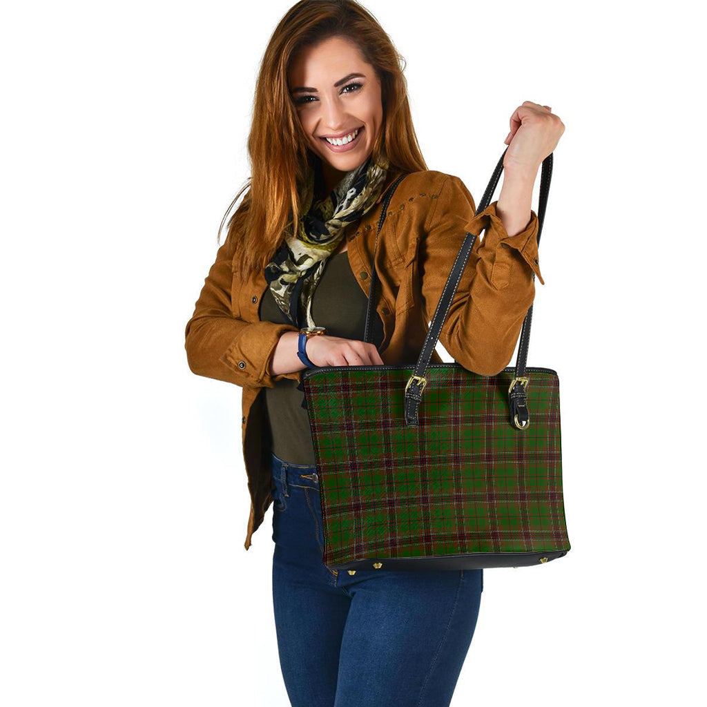 Murphy Tartan Leather Tote Bag - Tartan Vibes Clothing