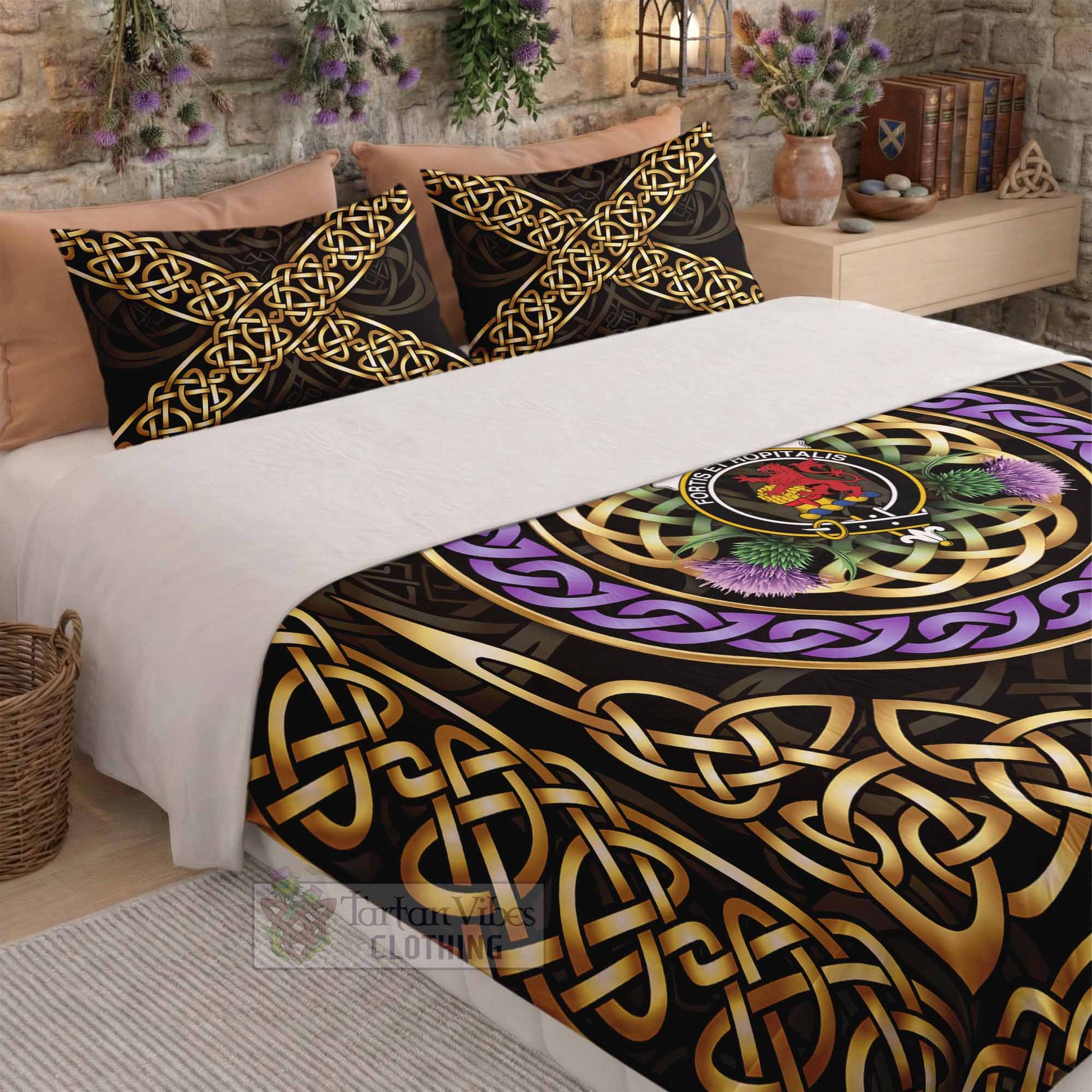 Murphy Clan Crest Bedding Set Celtic Scottish Thistle