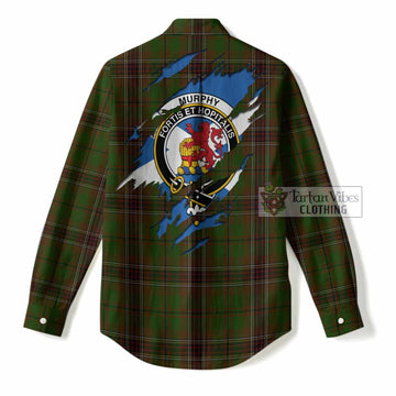 Murphy Clan Crest In Me Tartan Women Casual Shirt Scotland Flag Style