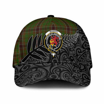 Murphy Crest Tartan Classic Cap with New Zealand Silver Fern Half Style