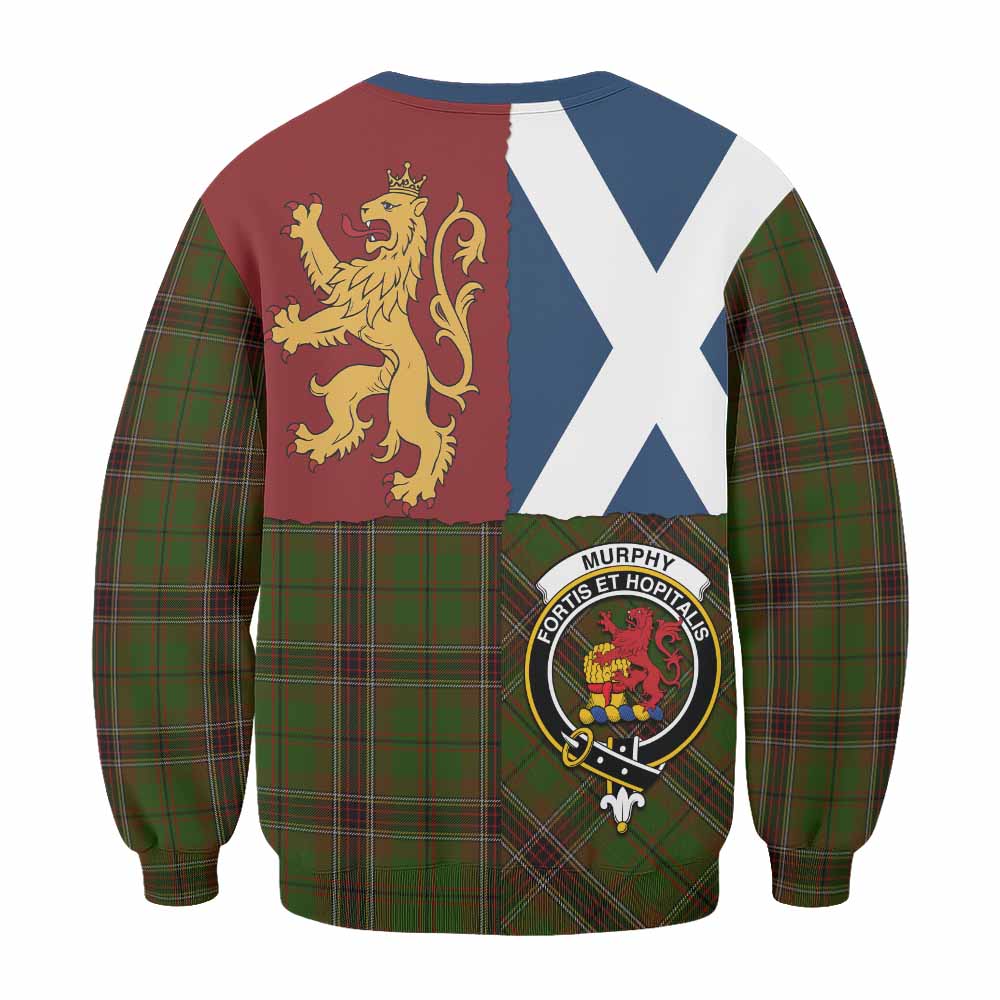 Murphy Crest Tartan Sweatshirt with Lion Rampant Saltire Style
