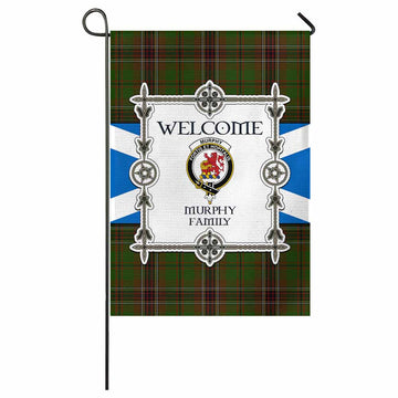 Murphy Family Crest Tartan Welcome Garden Flag Saltire Harmony Style
