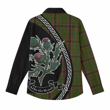 Murphy Family Crest Tartan Women Casual Shirt Alba Thistle Inspired - Tartan Vibes Clothing