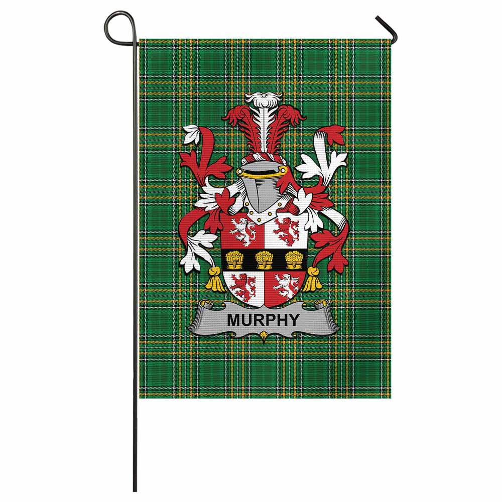 Murphy (Muskerry) Irish Clan Tartan Flag with Coat of Arms