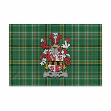 Murphy (Muskerry) Irish Clan Tartan House Flag with Coat of Arms