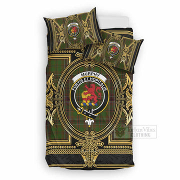 Murphy Scottish Tartan Crest Bedding Set Royal Stylized